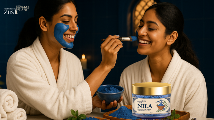 How to Use Nila Moroccan Blue Clay Powder for Pigmentation and Acne