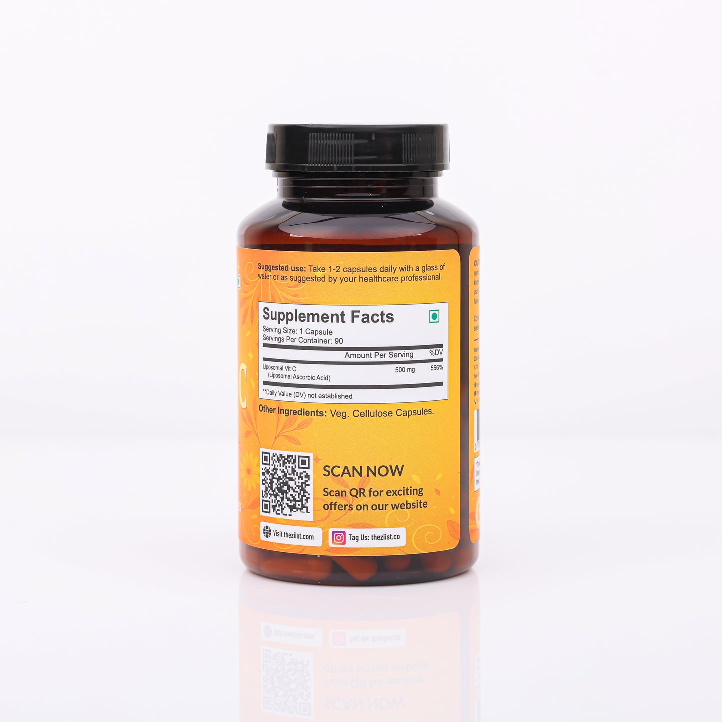 Ziist Liposomal Vitamin C Capsules – Immune Support, Antioxidant, Skin Health & Brightening (90 Capsules)