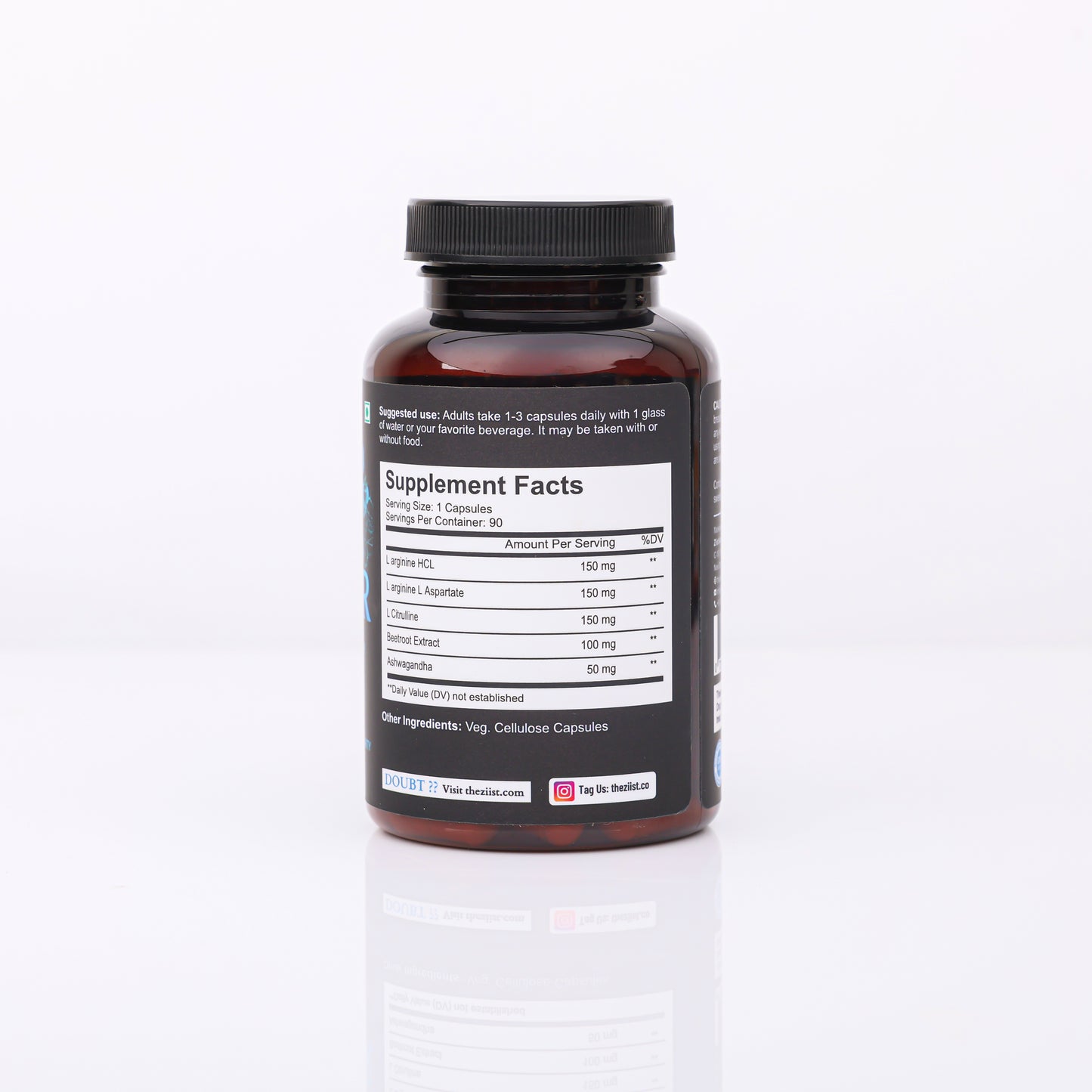 Ziist NO Booster – L-Arginine, L-Citrulline & Ashwagandha | 90 Capsules