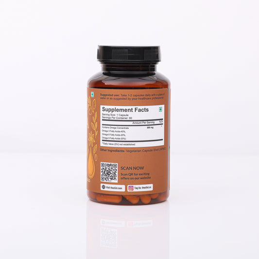 Ziist Omega 3-6-9 Supplement for Heart, Brain and Joint Support 60 Capsules