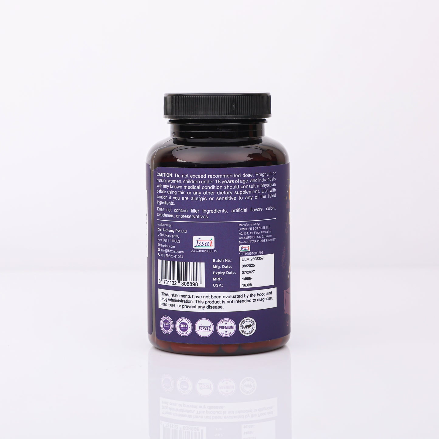 Magnesium Glycinate with Inositol Supplement 1200mg per serving (90 capsules) ( MG+INOSITOL)