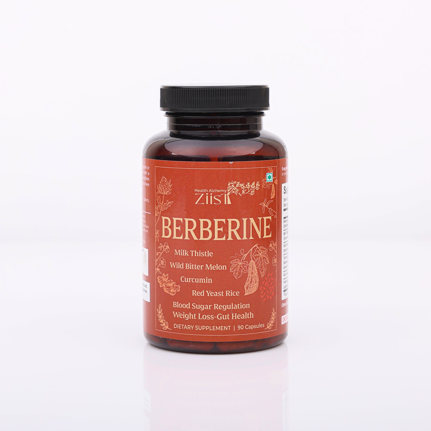 Berberine Capsules - Natural Metabolic Support 1200mg per serving (90Capsules)