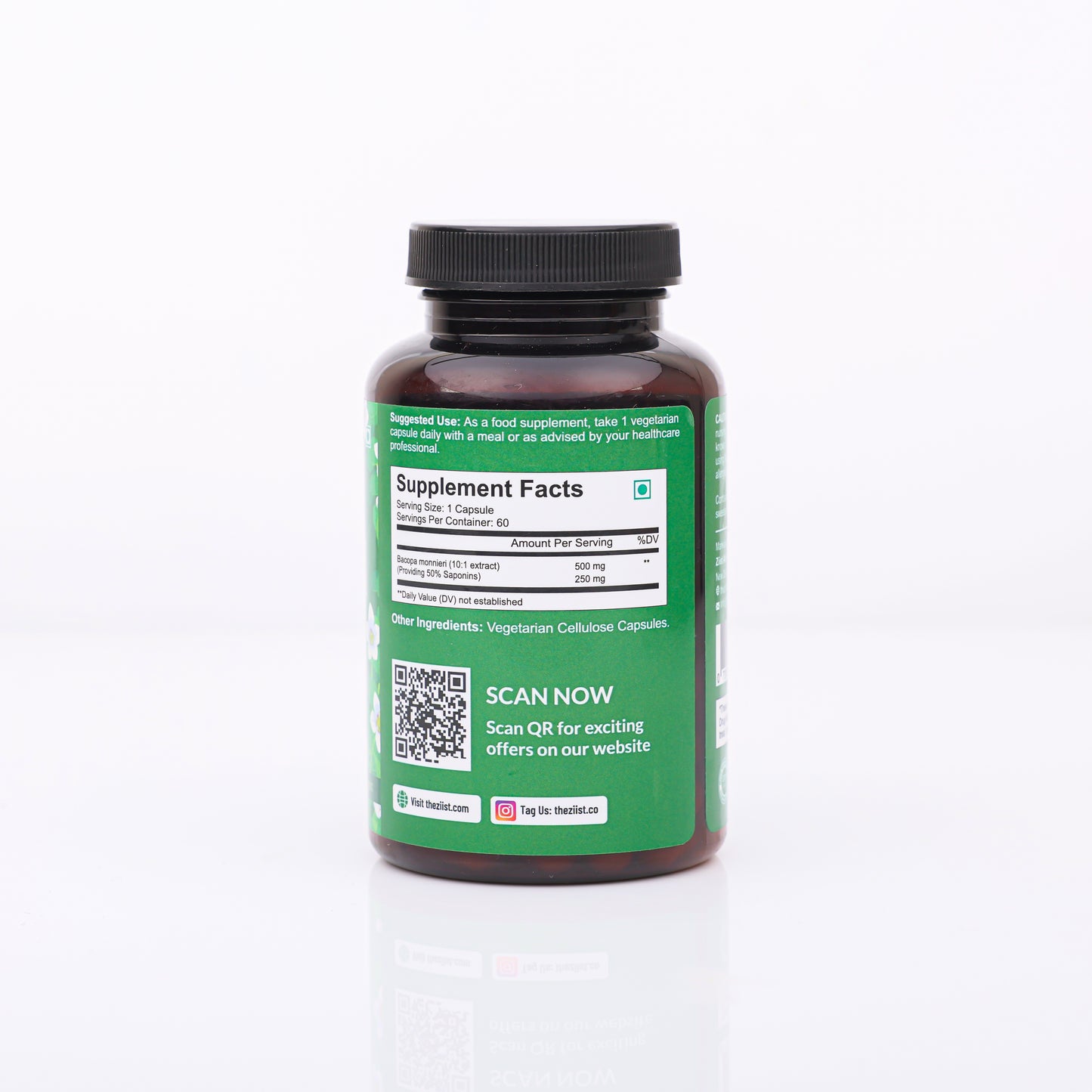 Brahmi 1200mg – 60 Capsules for Cognitive Support & Mental Clarity