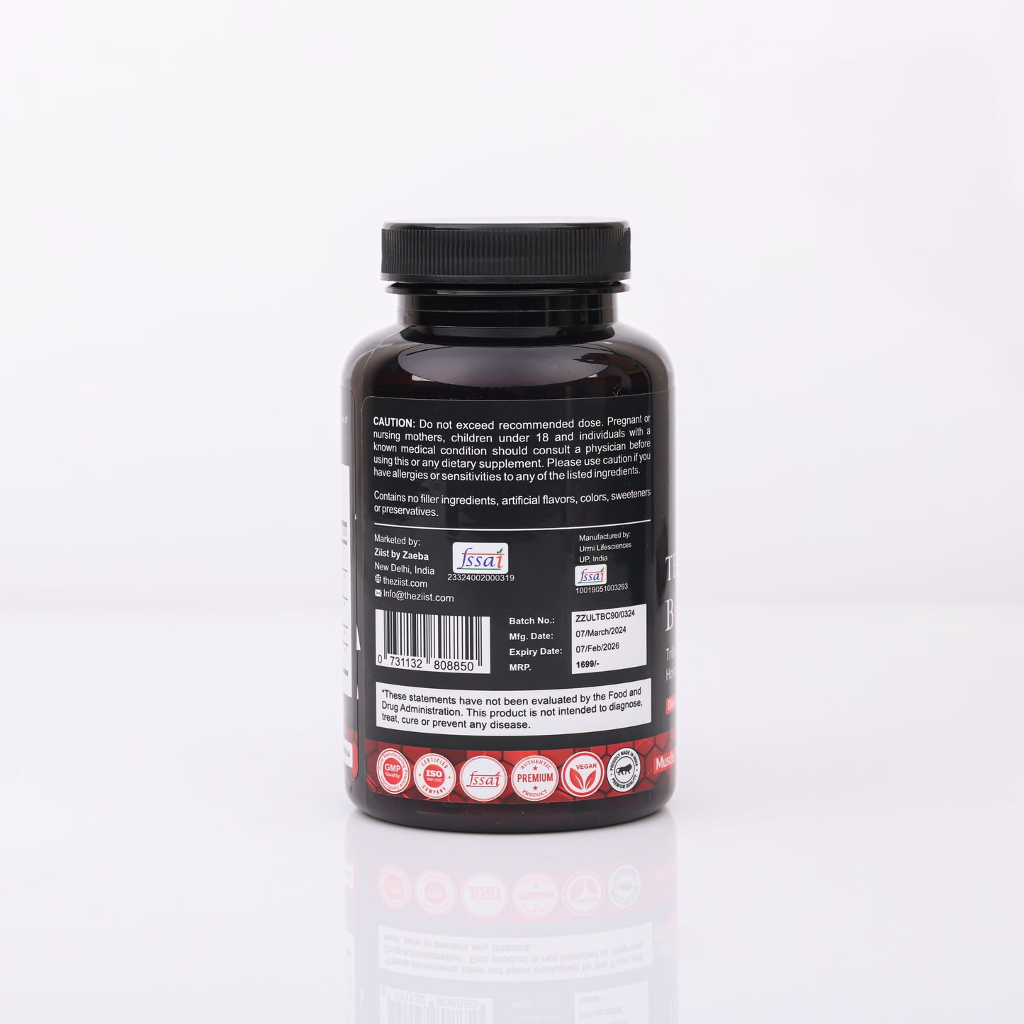 Testosterone Booster 1200mg per serving (90 capsules)