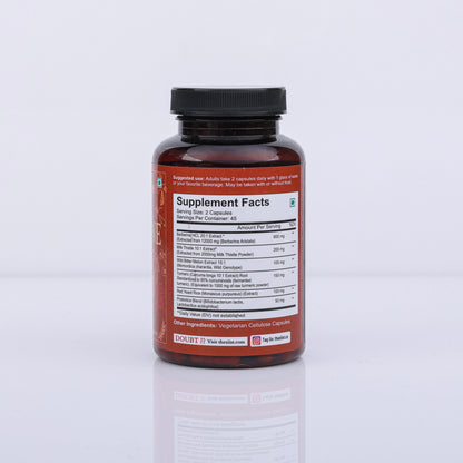 Berberine Capsules - Natural Metabolic Support 1200mg per serving (90Capsules)