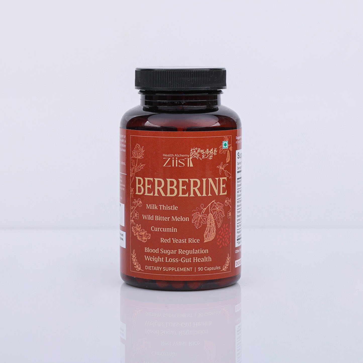 Berberine Capsules - Natural Metabolic Support 1200mg per serving (90Capsules)