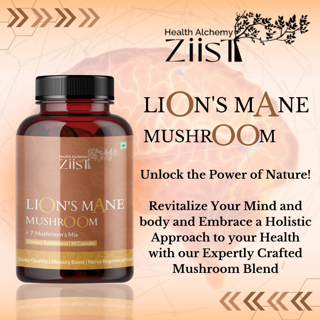 "Ingredients of Lion's Mane Mushroom Extract Capsules 1200mg"