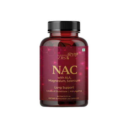 NAC ( N-Acetyl Cysteine ) with ALA, Magnesium, Selenium Dietary Supplement for gluathione production (60 capsules)