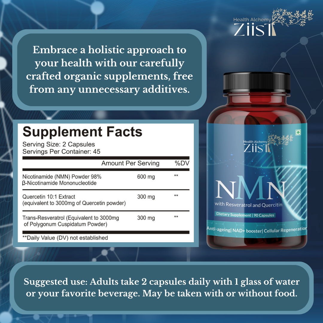 NMN 1200mg Capsules – Enhance Energy, Focus & Cellular Health