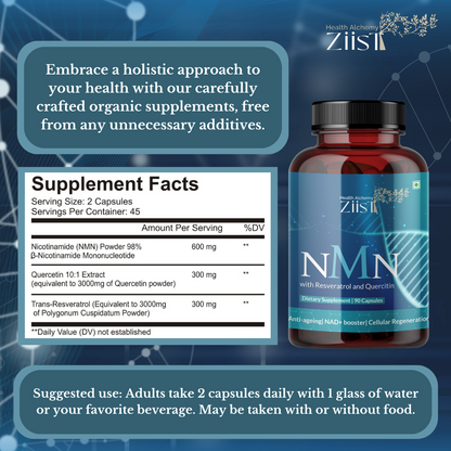 NMN 1200mg Capsules – Enhance Energy, Focus & Cellular Health