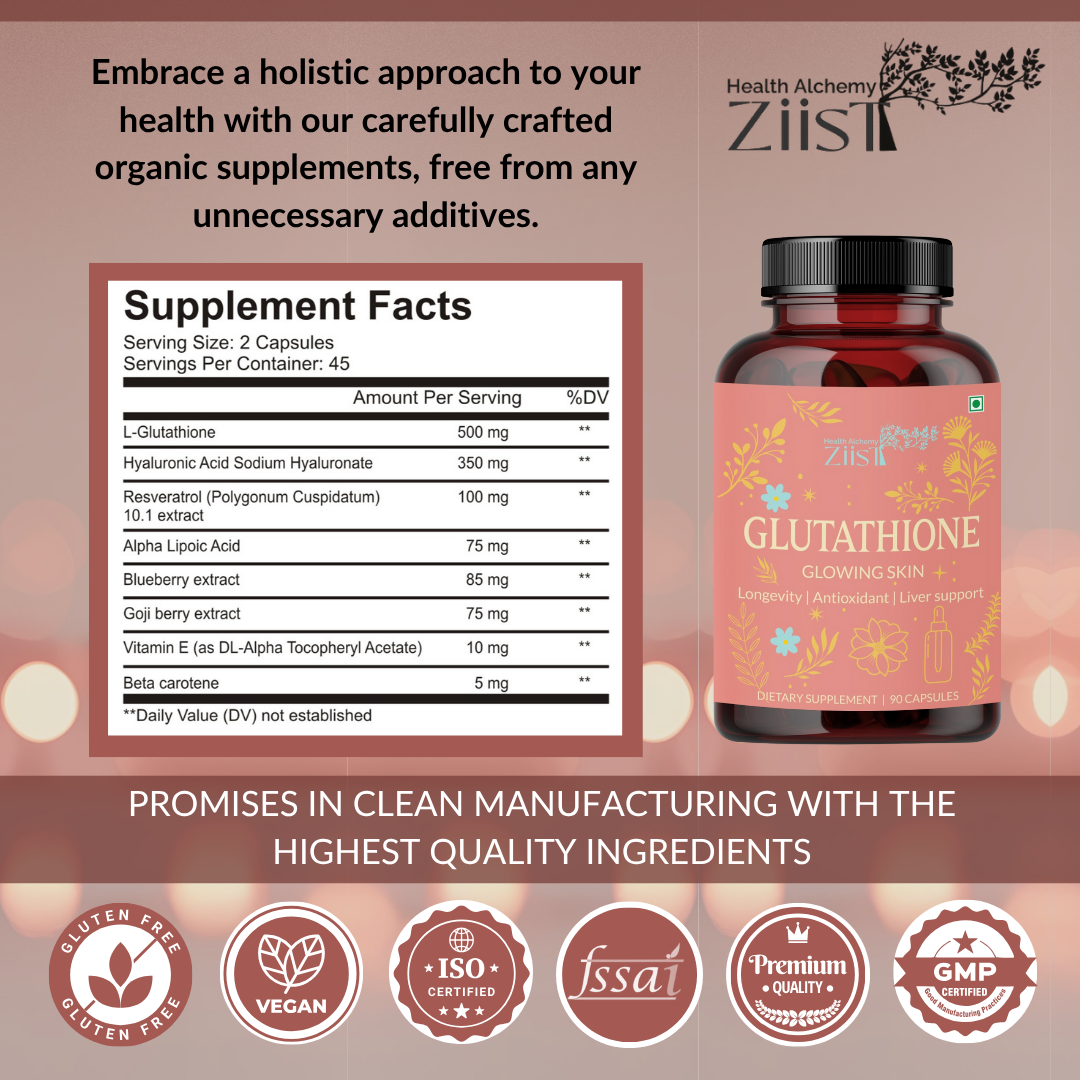 Glutathione 1200mg per serving (90 capsules)