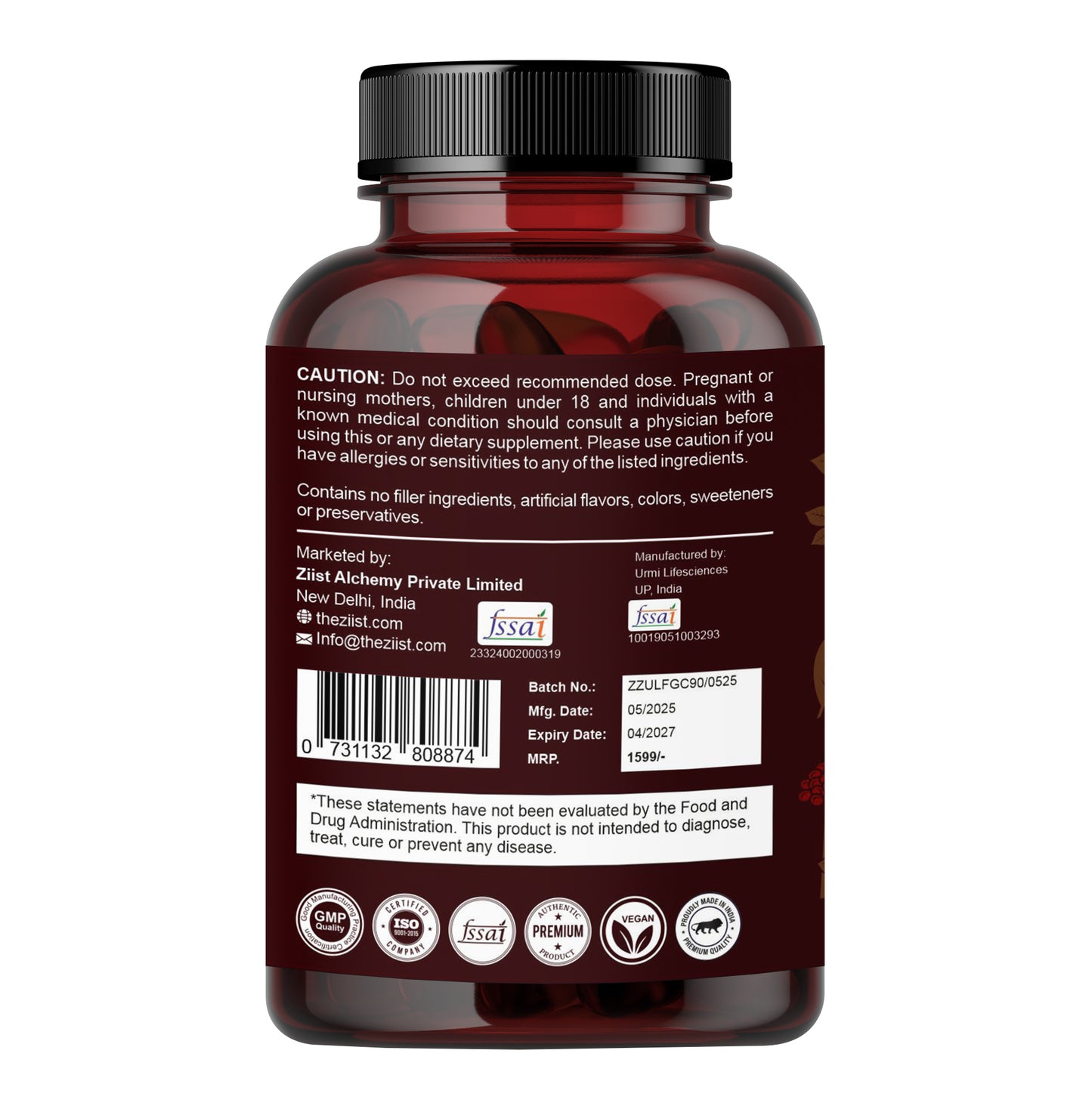 FOCUS Ginseng Complex 1200mg per serving(90 capsules)