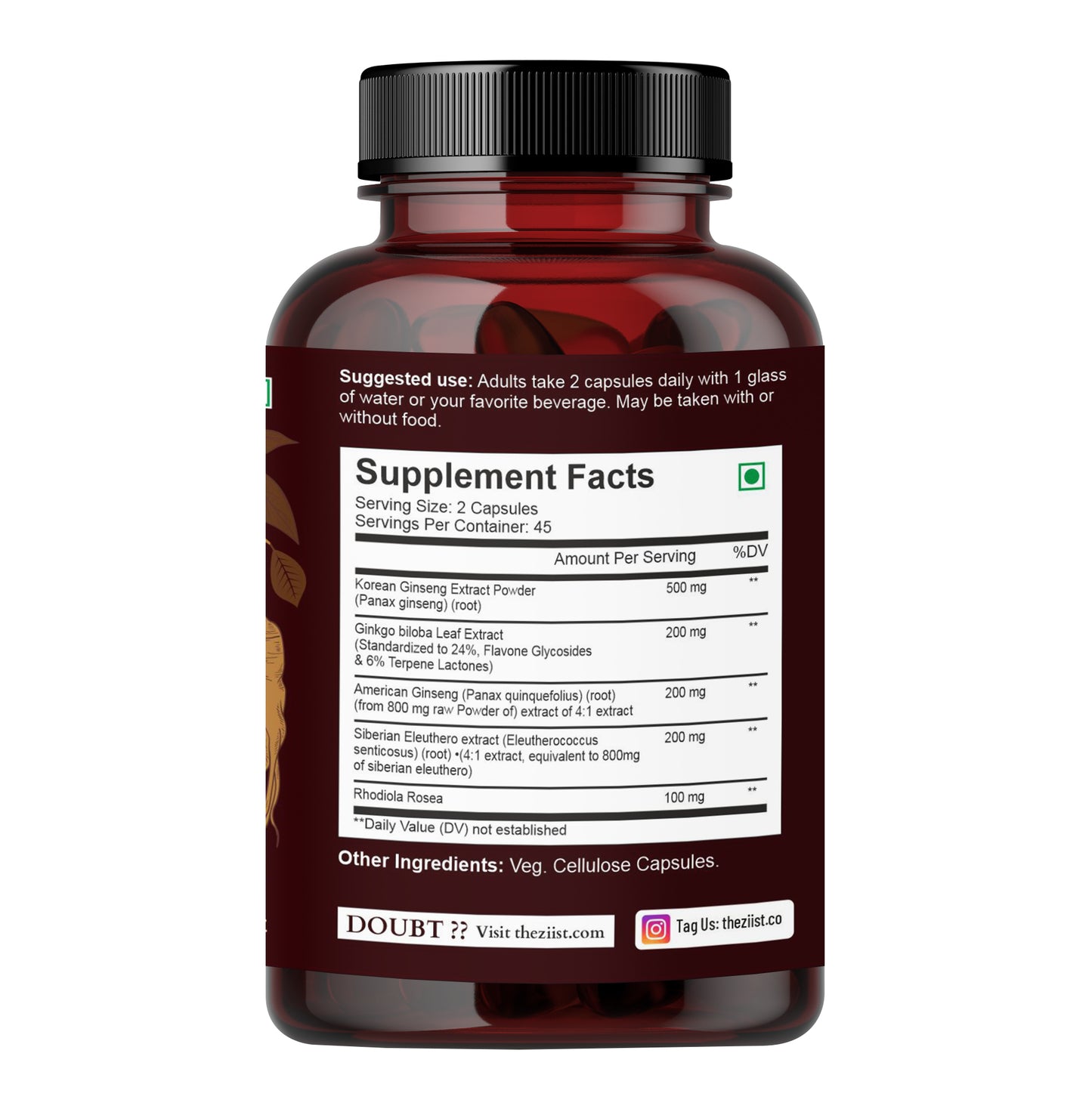 FOCUS Ginseng Complex 1200mg per serving(90 capsules)