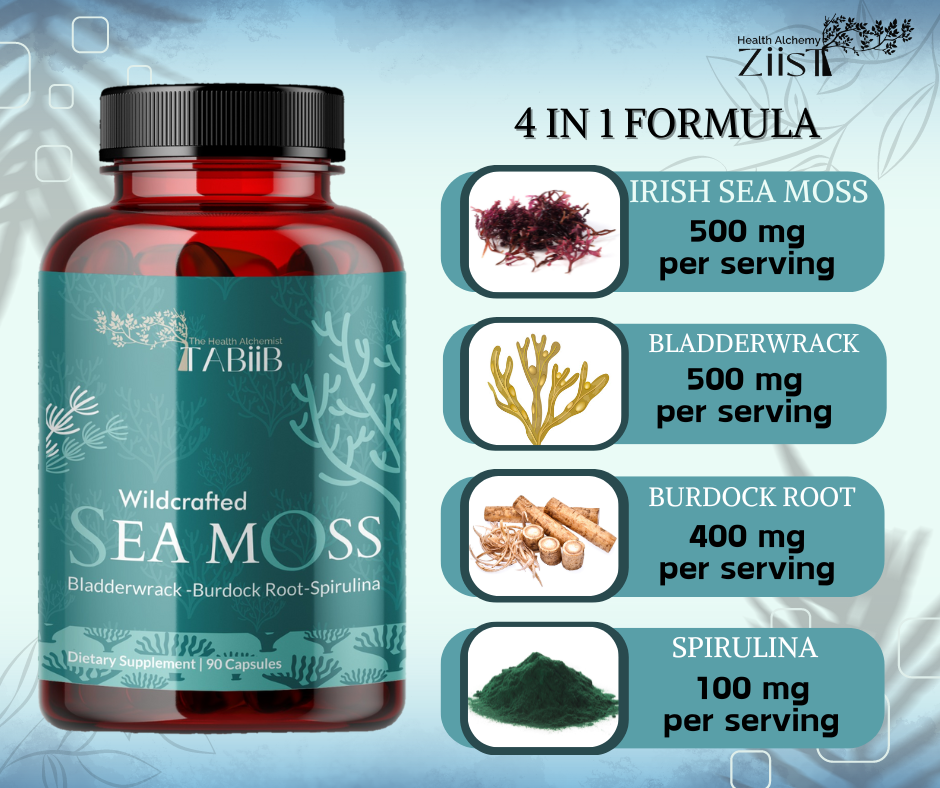 Organic Sea Moss – Boosts Immunity, Hair Health & Hormone Regulation
