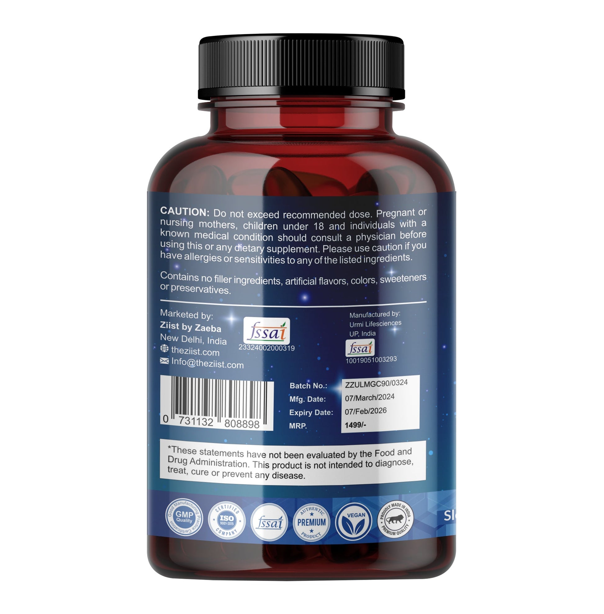 "MG+INOSITOL 1200mg capsules for stress and mood support"
