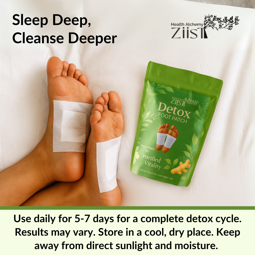ZIIST Premium Detox Foot Patches – Natural Cleansing Foot Pads for Toxin Removal, Stress Relief & Better Sleep (10 Patches, Pack of 1)