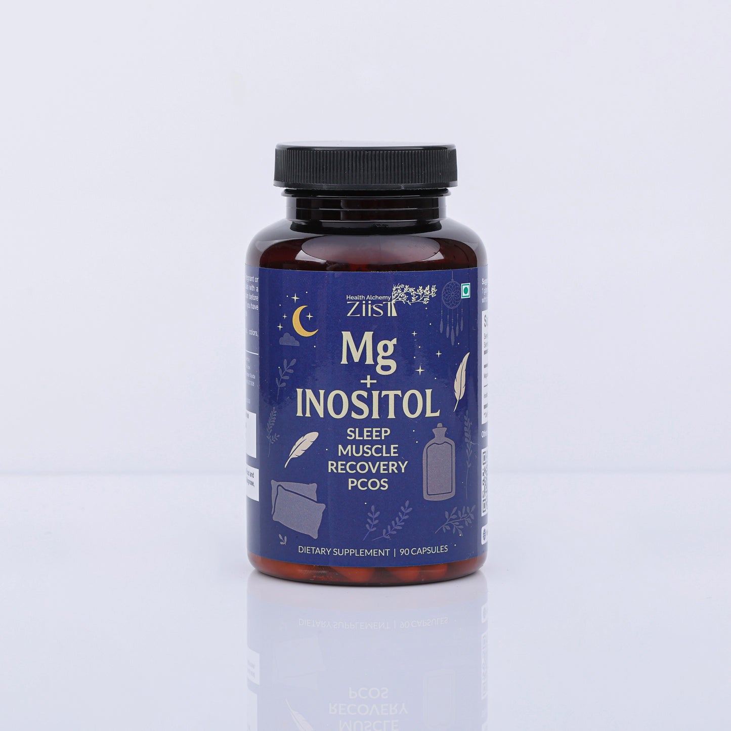 Magnesium Glycinate with Inositol Supplement 1200mg per serving (90 capsules) ( MG+INOSITOL)