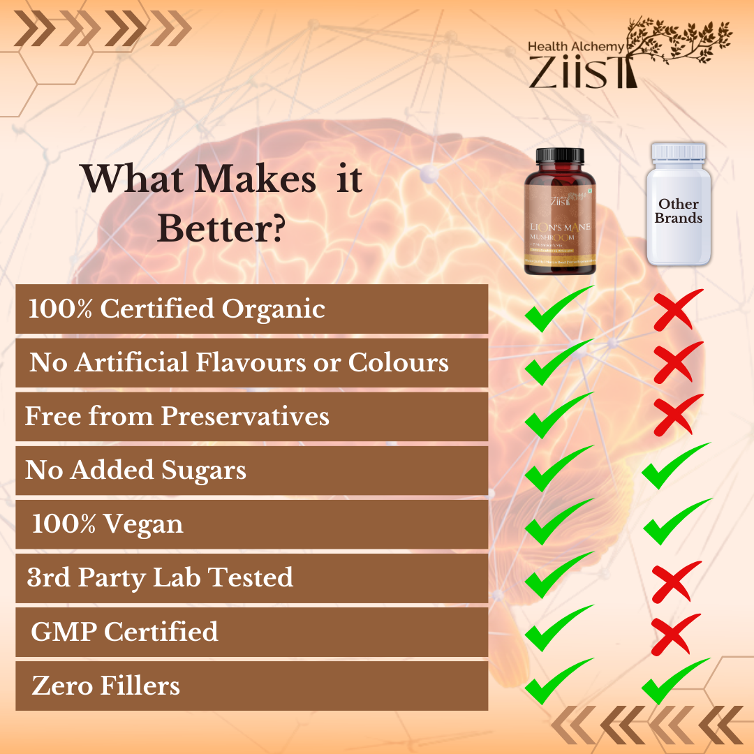"Packaging of Lion's Mane Mushroom Extract Capsules 1200mg"
