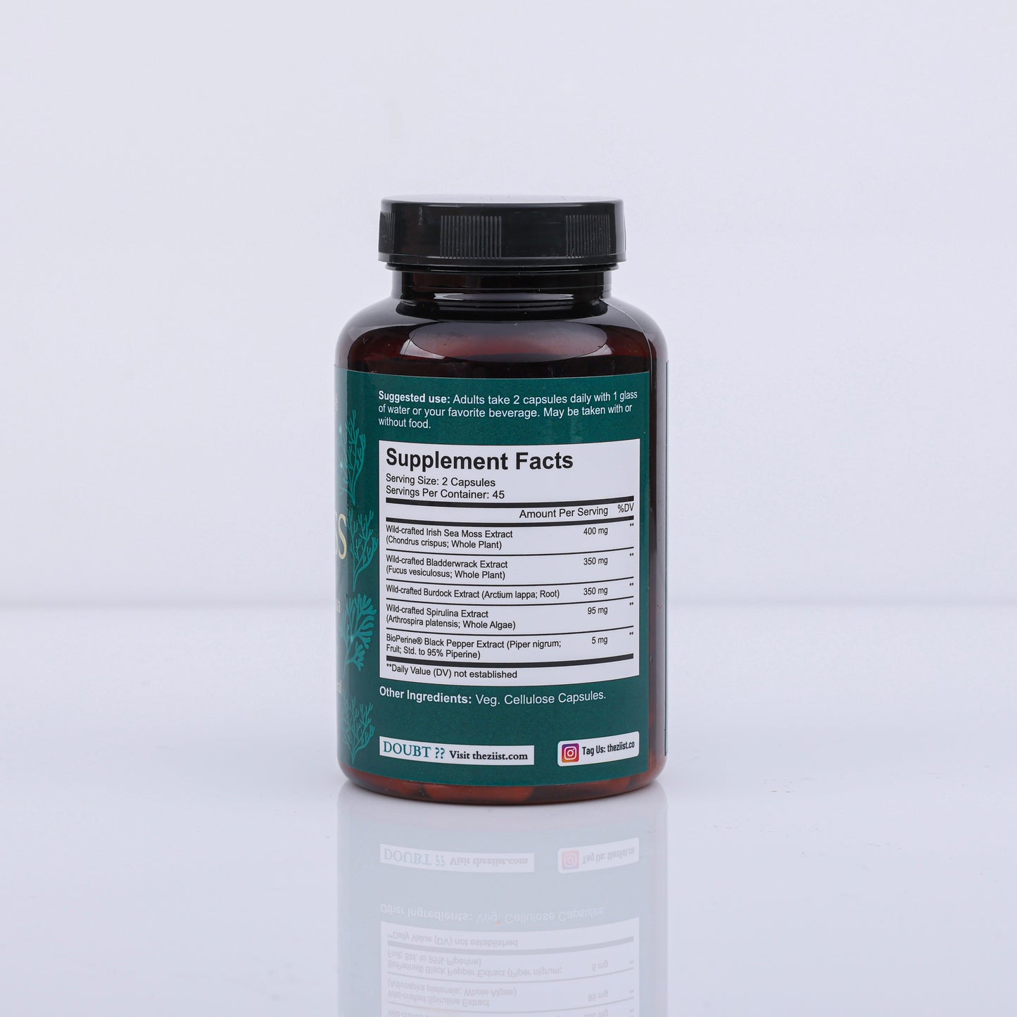 Wildcrafted Sea Moss 1200mg per serving (90 capsules)
