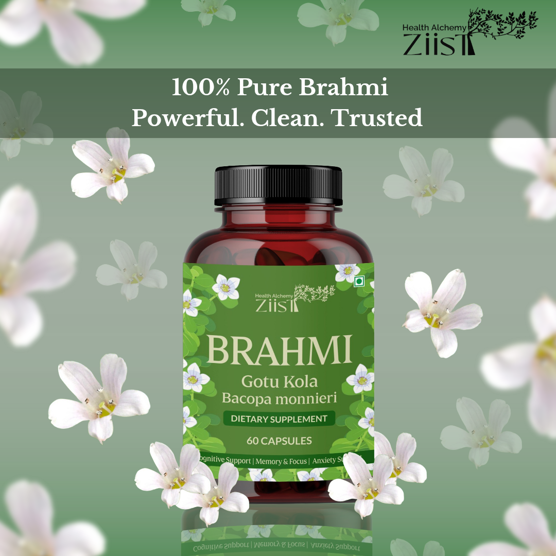 Brahmi 1200mg – 60 Capsules for Cognitive Support & Mental Clarity