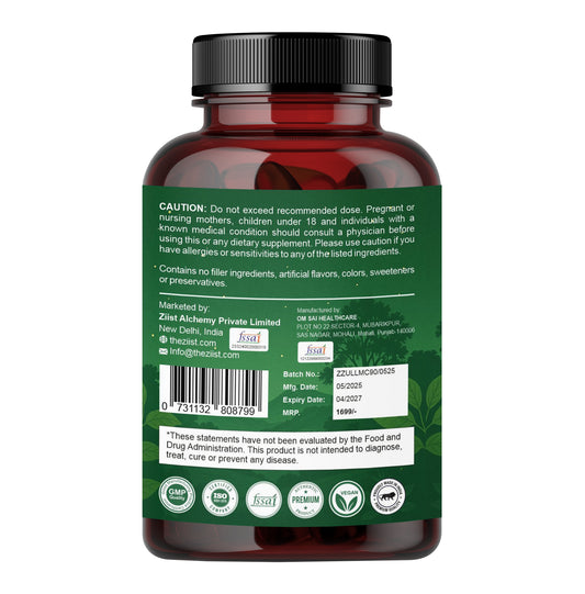Lion's Mane Mushroom Extract Capsules 1200mg - Organic 7 Mushroom Blend
