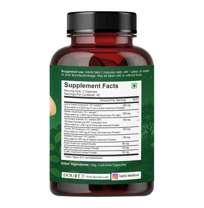 Lion's Mane Mushroom Extract Capsules 1200mg