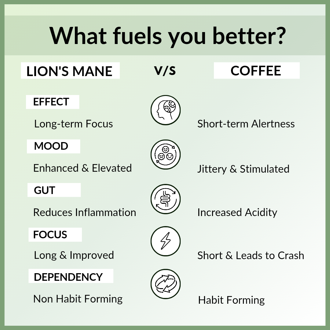 Lion's Mane Mushroom Extract Capsules 1200mg - Organic 7 Mushroom Blend