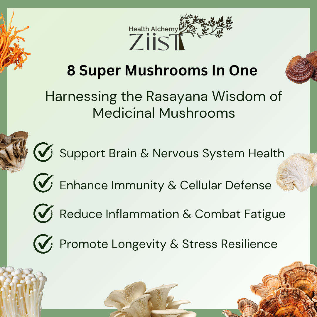 Lion's Mane Mushroom Extract Capsules 1200mg - Organic 7 Mushroom Blend