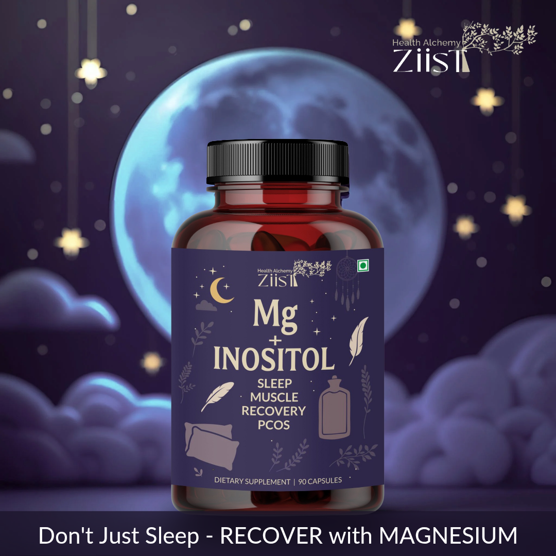 Magnesium Glycinate with Inositol Supplement 1200mg per serving (90 capsules) ( MG+INOSITOL)