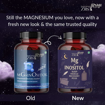 Magnesium Glycinate with Inositol Supplement 1200mg per serving