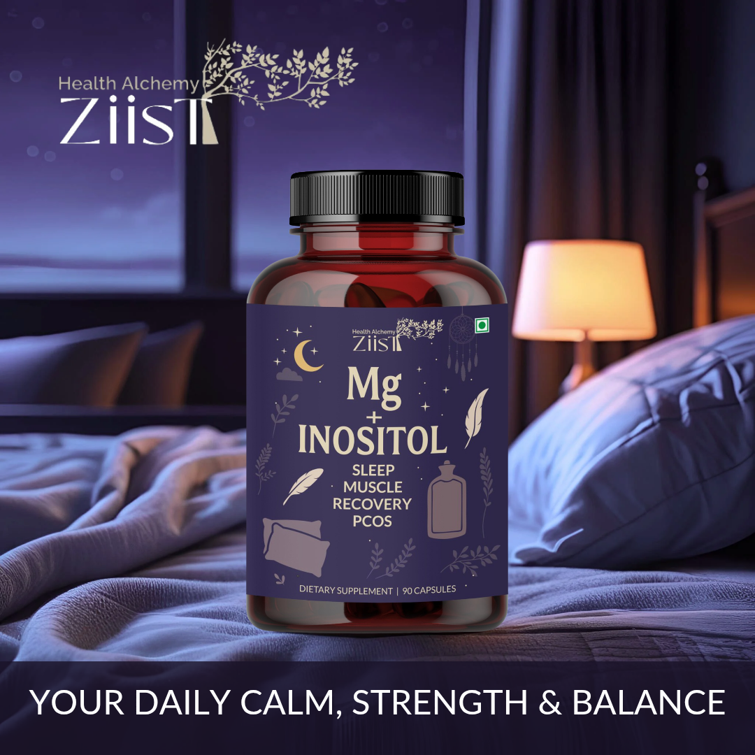 Magnesium Glycinate with Inositol Supplement 1200mg per serving (90 capsules) ( MG+INOSITOL)