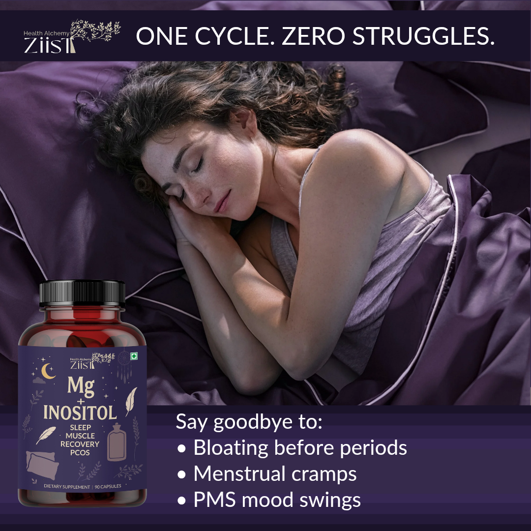Magnesium Glycinate with Inositol Supplement 1200mg per serving (90 capsules) ( MG+INOSITOL)