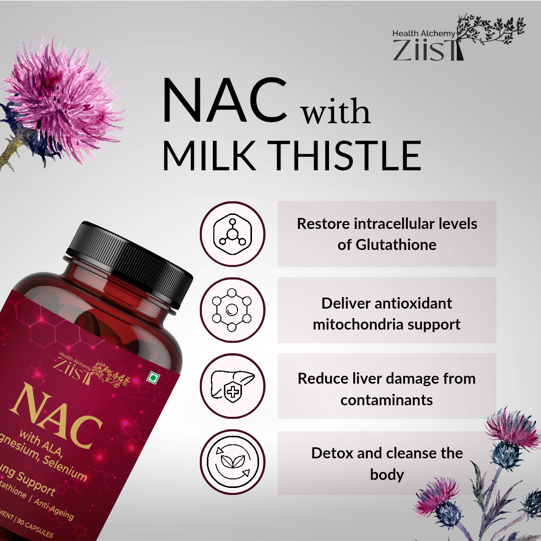 NAC ( N-Acetyl Cysteine ) with ALA, Magnesium, Selenium Dietary Supplement for gluathione production (60 capsules)