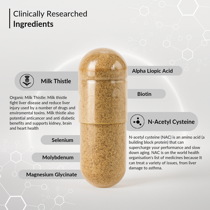 NAC ( N-Acetyl Cysteine ) with ALA, Magnesium, Selenium Dietary Supplement for gluathione production (60 capsules)