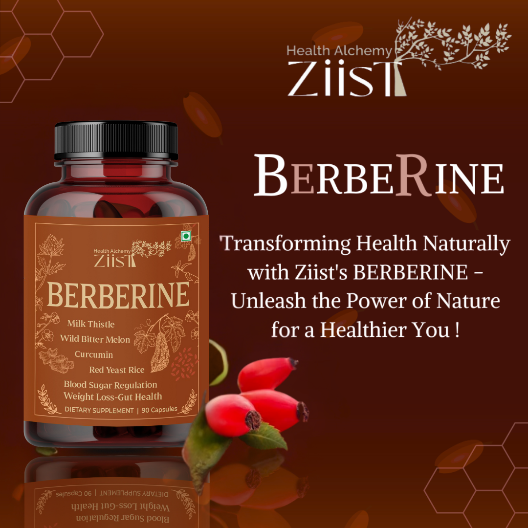 Berberine Capsules - Natural Metabolic Support 1200mg per serving (90Capsules)