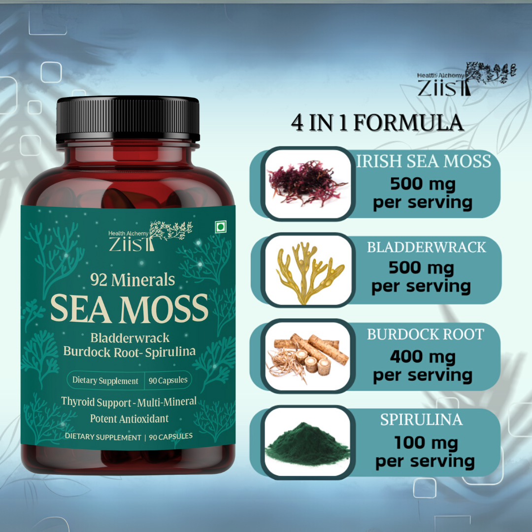 Wildcrafted Sea Moss 1200mg per serving (90 capsules)