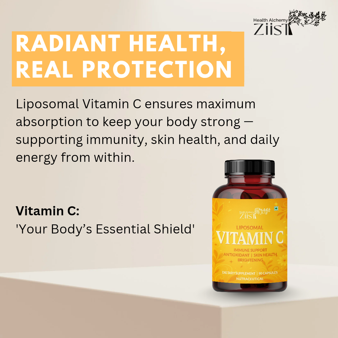 Ziist Liposomal Vitamin C Capsules – Immune Support, Antioxidant, Skin Health & Brightening (90 Capsules)