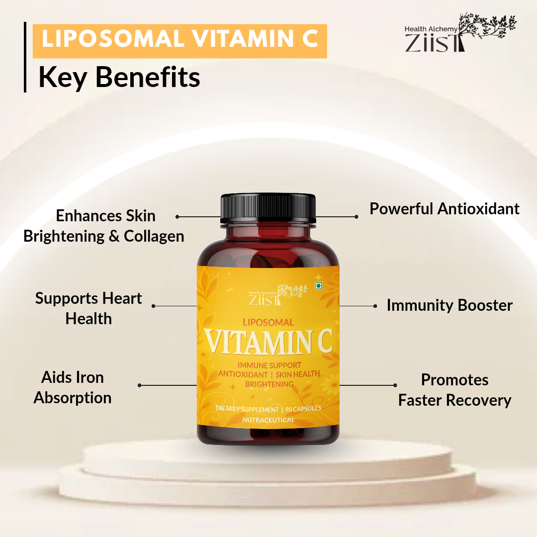 Ziist Liposomal Vitamin C Capsules – Immune Support, Antioxidant, Skin Health & Brightening (90 Capsules)