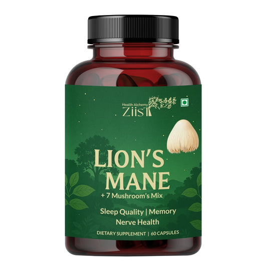 Lion's Mane Mushroom Extract Capsules 1200mg - Organic 7 Mushroom Blend