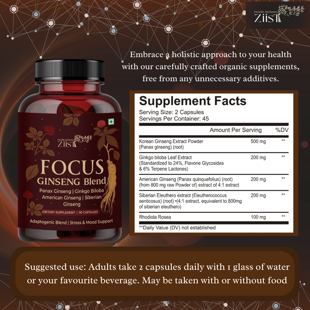 FOCUS Ginseng Complex 1200mg per serving(90 capsules)