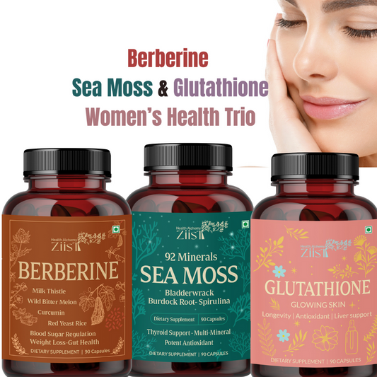 Women's Health Trio - Berberine, Sea moss and  Glutathione (trio)