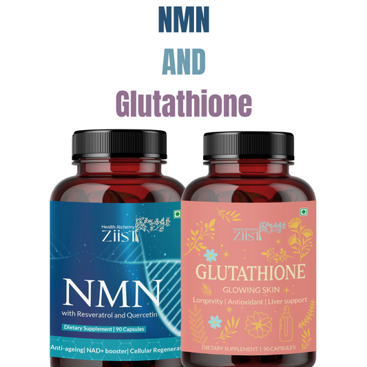 Anti-Aging Combo Pack ( NMN + Glutathione supplements) – Turn Back Time, Glow from Within, and Feel Youthful Again